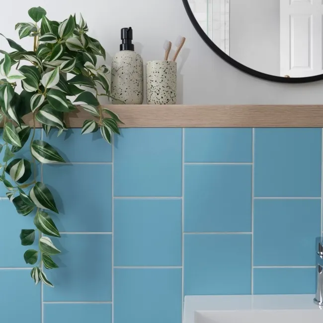 Monocolour Aire Blue Flat Matt Square 150x150