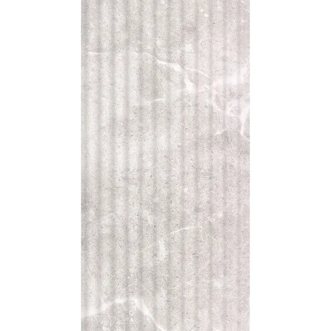 Agora Light Grey Matt Marble Effect Decor Wall Tile 600x300