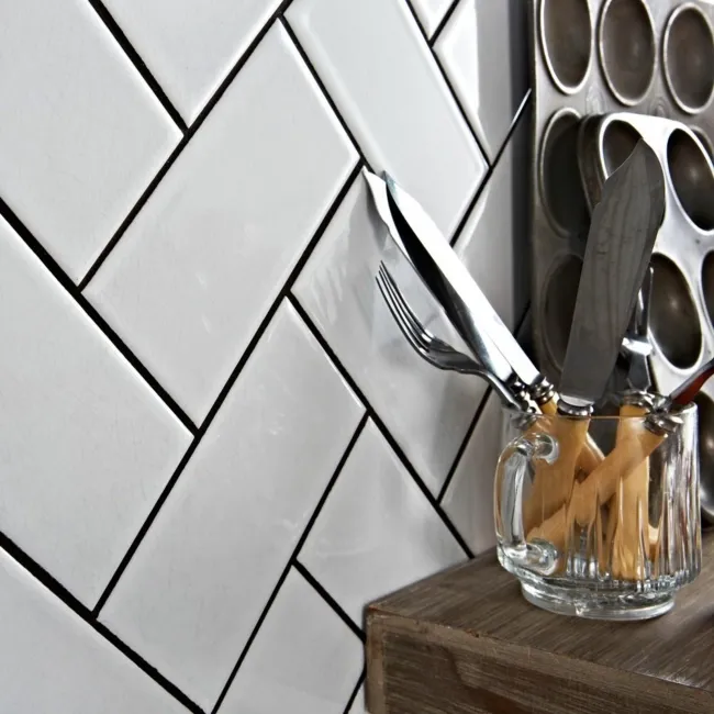 Liso Craquele Blanco White Metro Tiles 75x150