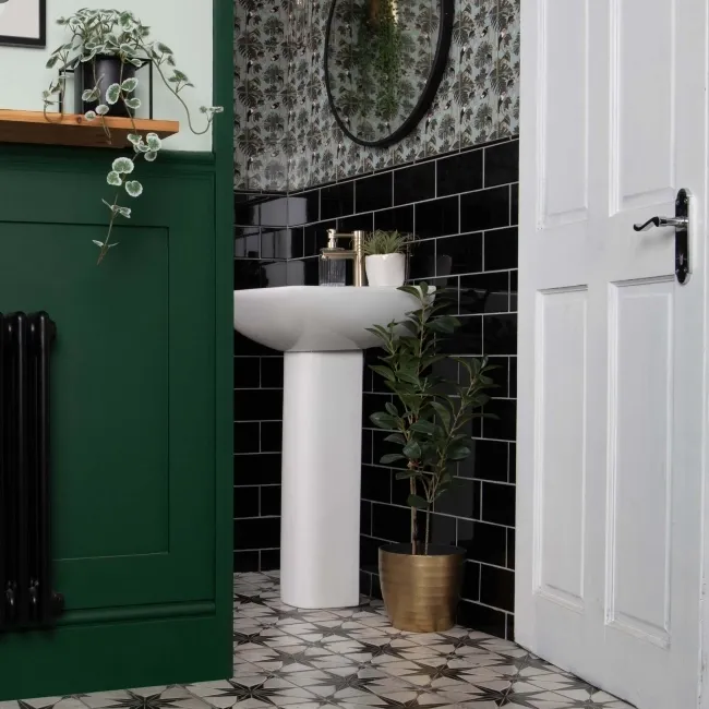 Liso Black Gloss Metro Tiles 100x200