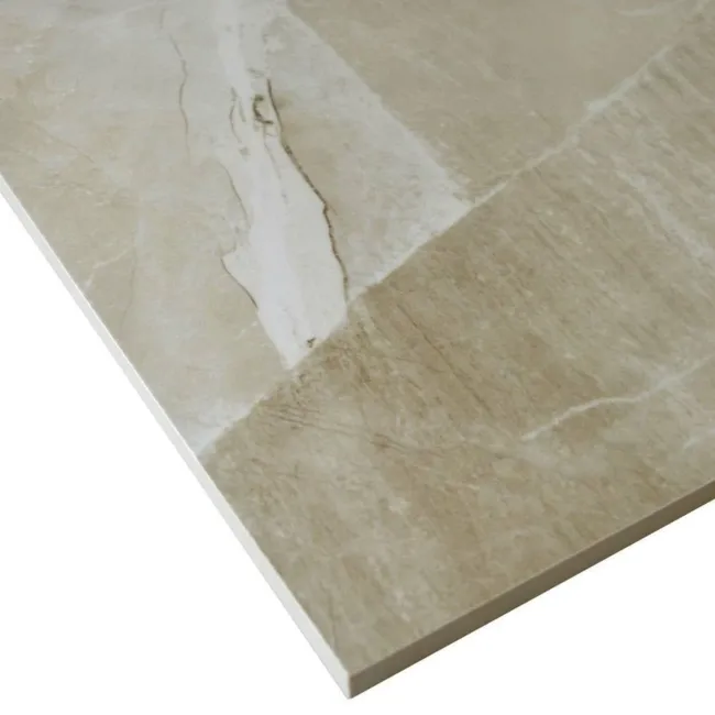Kashmir Hueso Pulido/Leviglass Marble Effect Tile 600x600