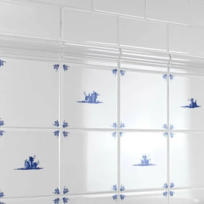 Liso Craquele Blanco White Metro Tiles 75x150