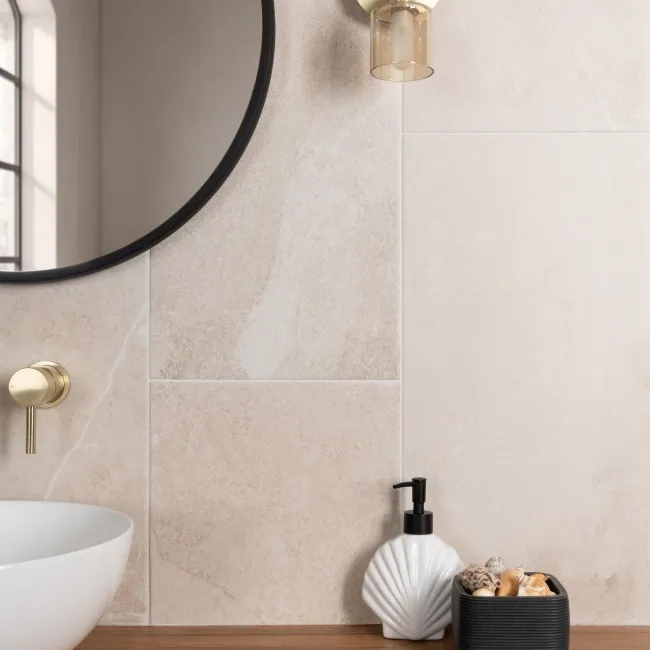Stoneart Matt Beige Stone Effect Wall and Floor Tiles