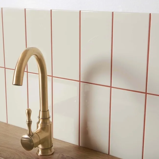Liso Bone Cream Gloss Metro Tiles 100x200