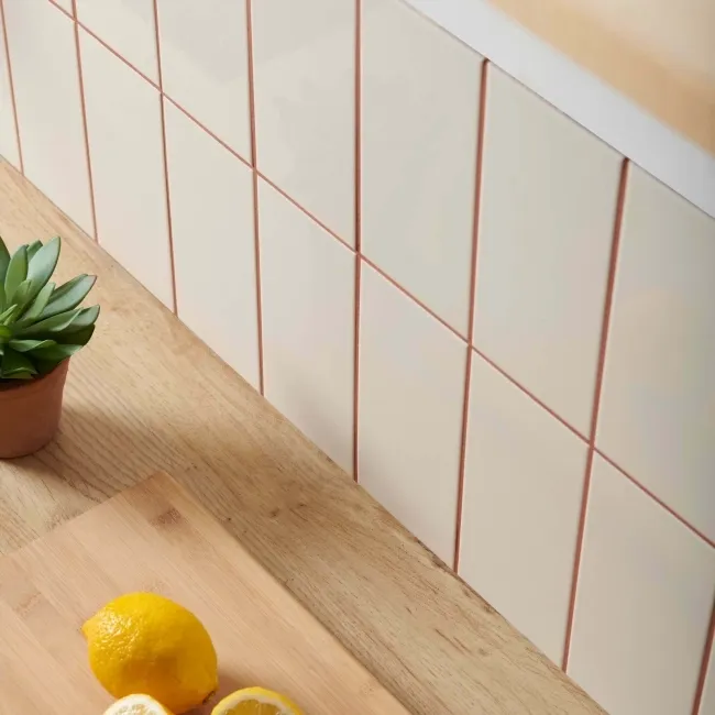 Liso Bone Cream Gloss Metro Tiles 100x200