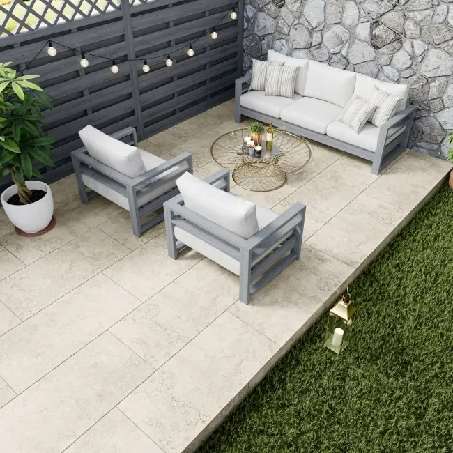 Rapolano Beige Travertine Effect 1200x600x20mm Slabs