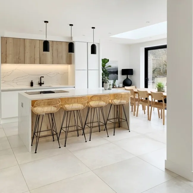Open Stone Effect Bianco 80x80 9mm