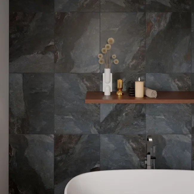 Newstone Sapphire Blue Matt Slate Effect Wall and Floor Tiles