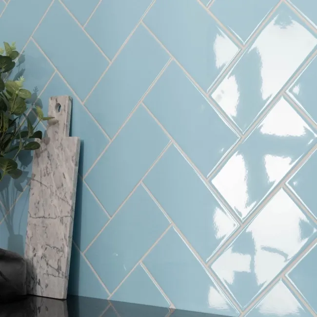 Monocolour Aire Blue Flat Gloss Metro 200x100