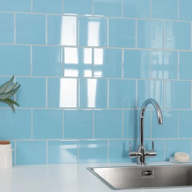 Monocolour Aire Blue Flat Gloss Square 150x150