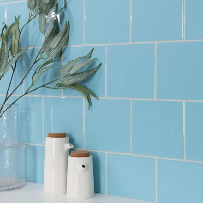 Monocolour Aire Blue Flat Gloss Square 150x150
