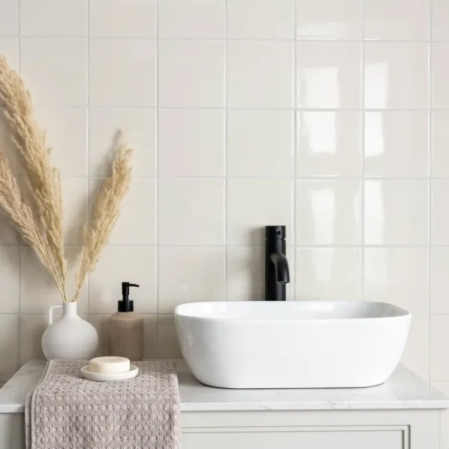 Monocolour Hueso Cream Flat Gloss Square 150x150