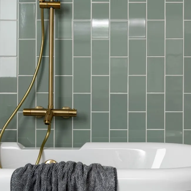 Monocolour Alga Green Flat Gloss Metro 200x100