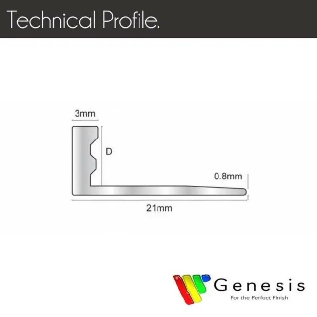 Aluminium Straight Edge Trim 10mm Brushed Effect