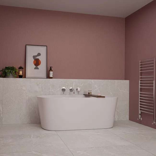 Toulouse White Stone Effect Tiles 90x90
