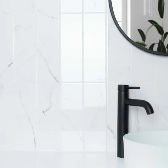 Apennine Flat Gloss Marble Effect Tile 10x30