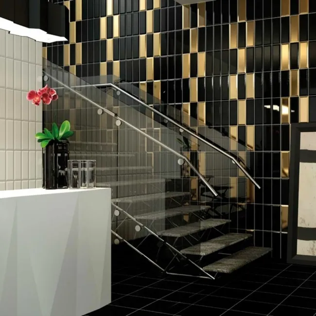 Metro Black Gloss 300X100 Wall Tiles