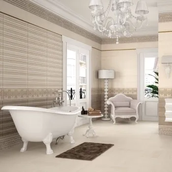Sunset Ivory Relieve Stone Effect Tile 200x600