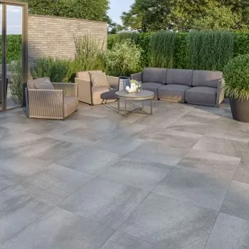 Grava Grey Concrete Effect 593x593x20mm Slabs