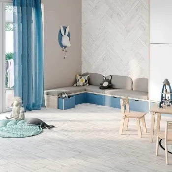 Friston Wood Effect Matt White Tiles