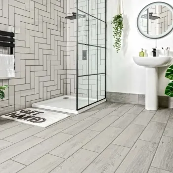 Star Wood Grey Oak Wood Effect Tile