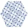Souk Blue Patchwork Hexagon Tiles 15x15cm
