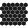 Pixel Black Hexagon 50x50 Matt