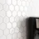 Pixel White Hexagon Gloss 50x50