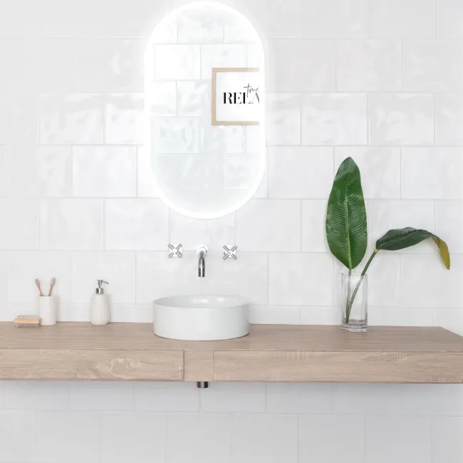 Timeless Bumpy White Gloss Tiles 250x200