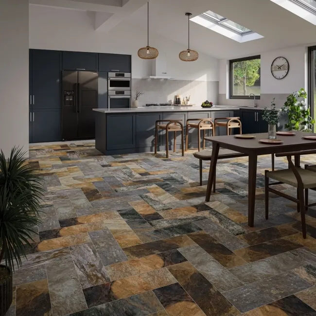Rodeno Mix Matt Slate Effect Wall and Floor Tiles 570x190