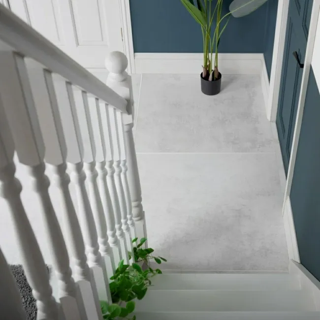 Stardust White Semi Polished Stone Effect Tiles 900x900