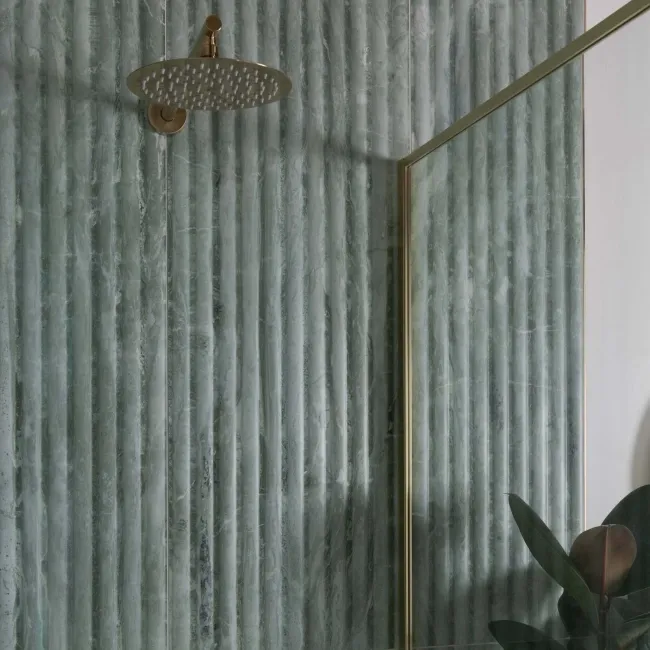 Fluted Travertino Jungle Green Decor Wall Tiles