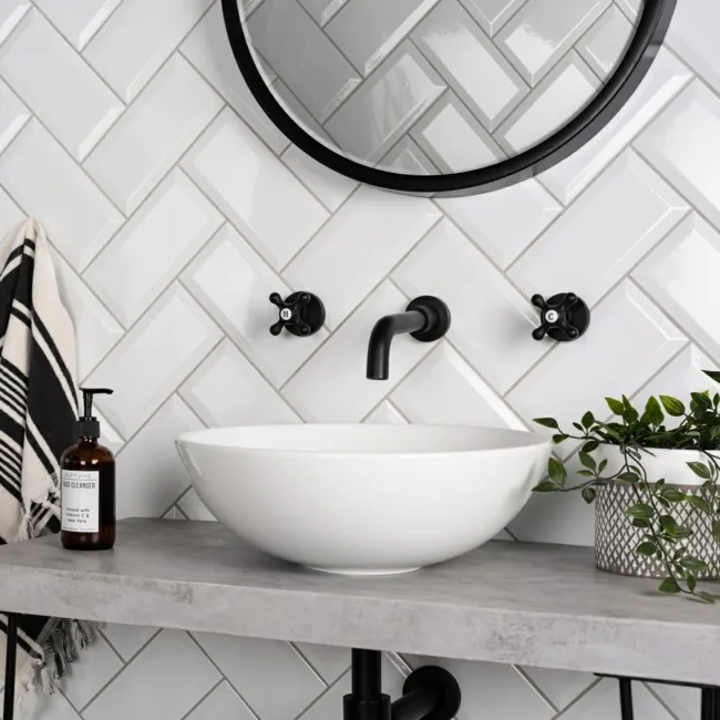 Metro White Tile 100x200 Gloss