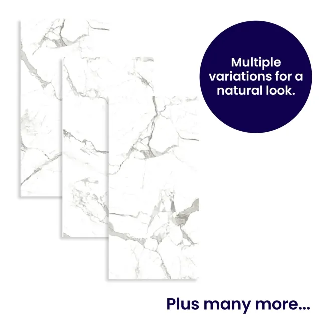 Versailles Carrara Marble Effect Polished 600x1200 Tiles