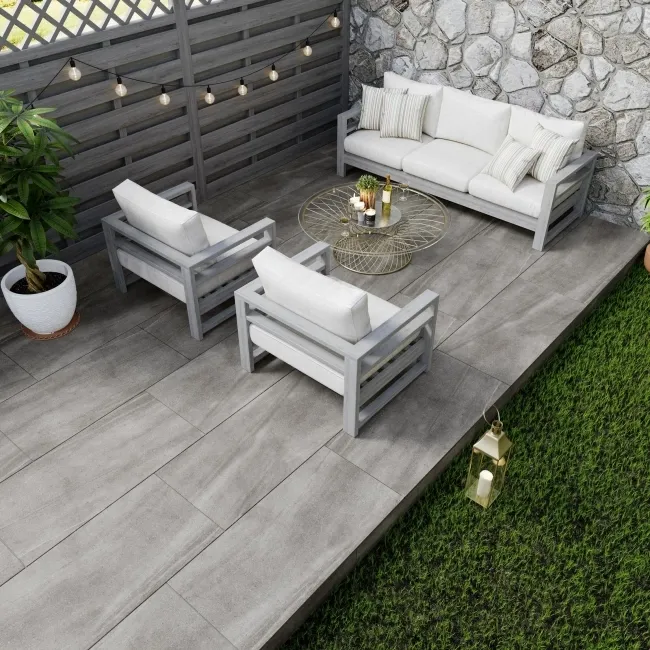 New Pietra Grey Rectified Stone Effect Slab 1200x600x20mm