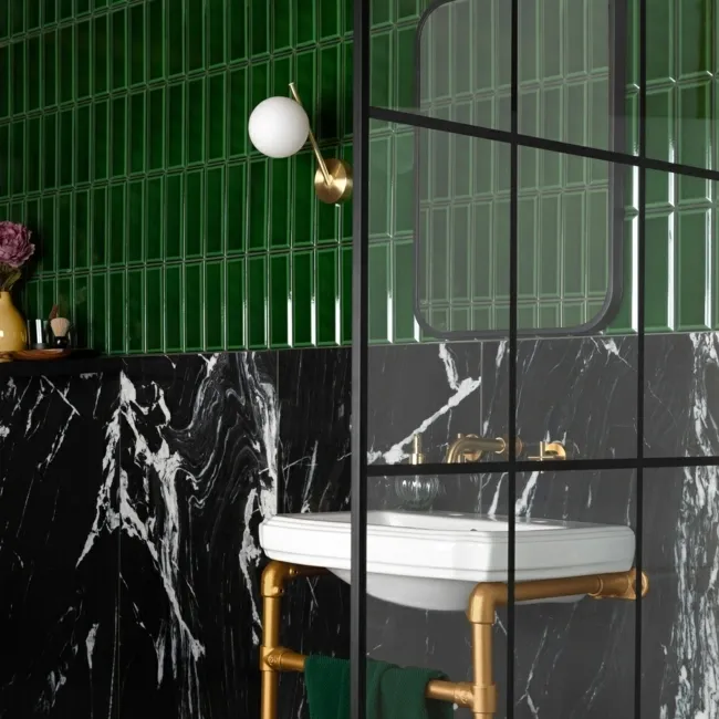 Ingot Verde Green Crystal Metro Tiles