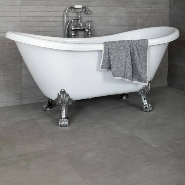 Porto Grey Matt Decor Concrete Effect Wall Tiles