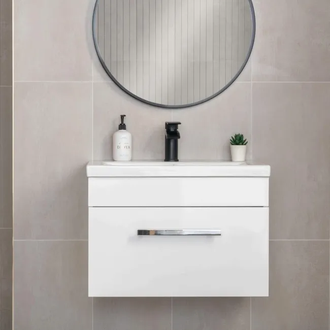 Porto White Matt Concrete Effect Wall and Floor Tiles