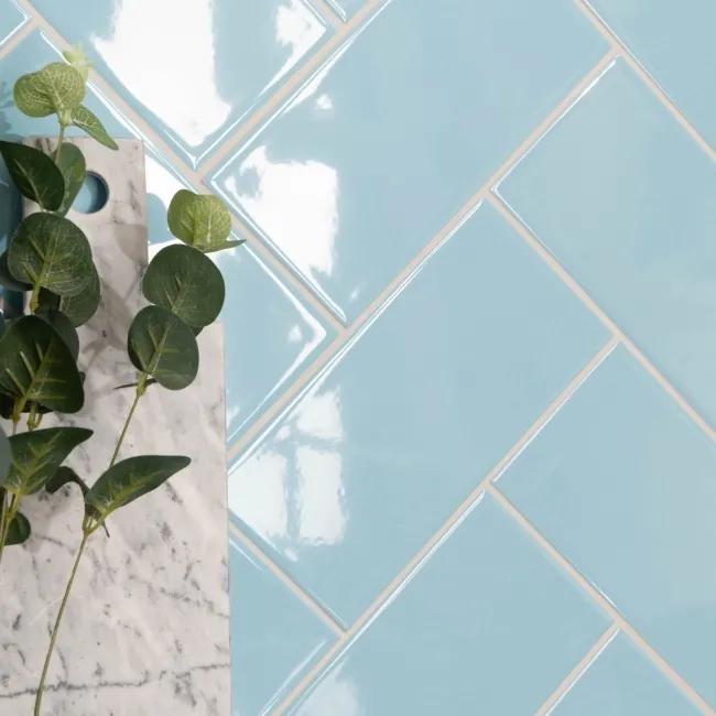 Monocolour Aire Blue Flat Gloss Metro 200x100