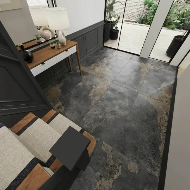 Strato Natural Rustic Black Slate Effect Matt 1200x595