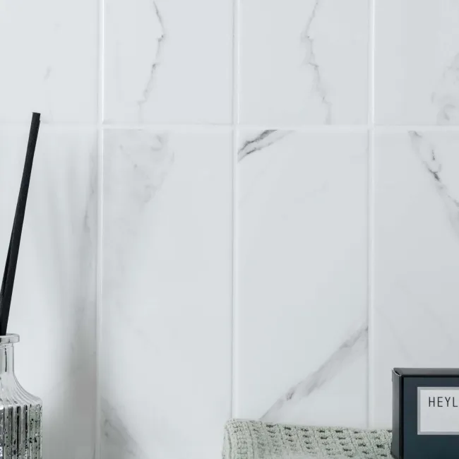 Apennine Flat Gloss Marble Effect Tile 10x30