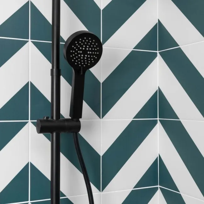 Zebra Green and White Matt Striped Wall and Floor Tiles