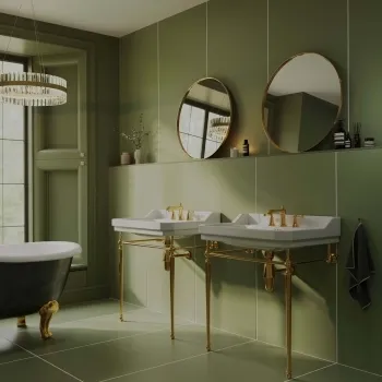 Cielo Verde Green Matt Plain Tiles 1198x598