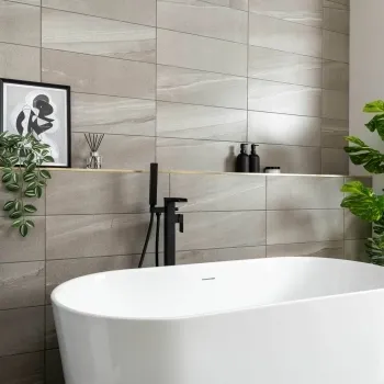 Burlington Taupe Stone Effect Tiles 200x600