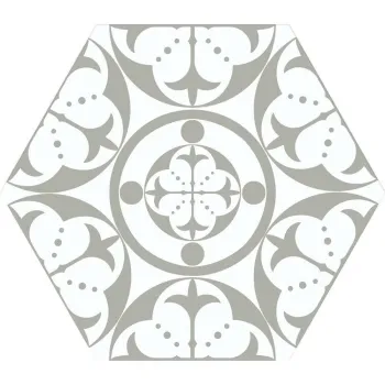 Carnaby Hexagon Decor Grey Tile