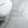 Ancona Chevron Grey Wood Effect Tile