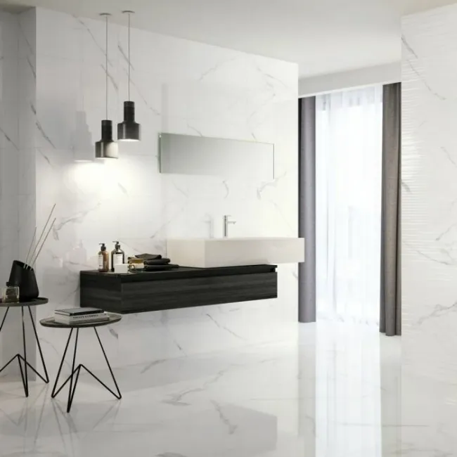 Polaris Polished Marble Effect Tile 300x600
