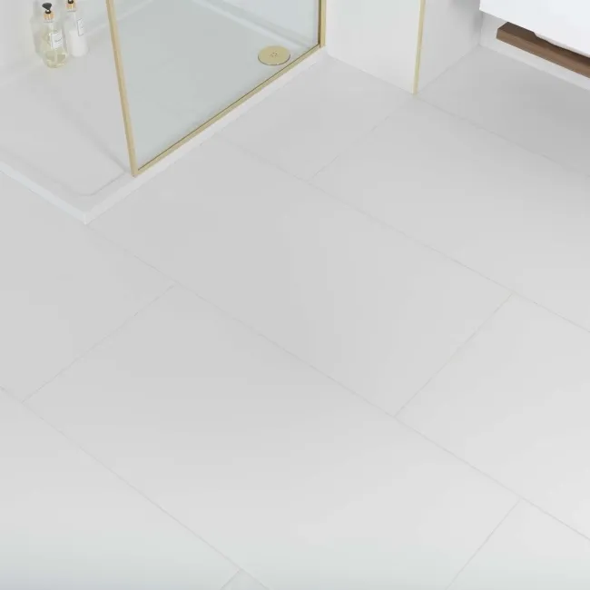 Alaska Mate White Matt Tiles 1200x600