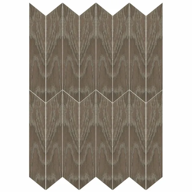 Ancona Chevron Chocolate Wood Effect Tile