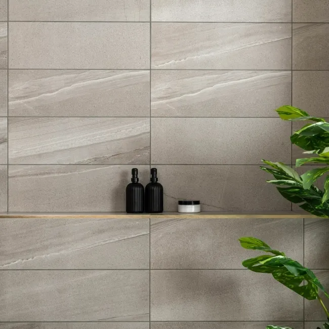 Burlington Taupe Stone Effect Tiles 200x600